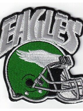 Philadelphia Eagles Helmet 3x3in Embroidered Iron / Sew-On Patch